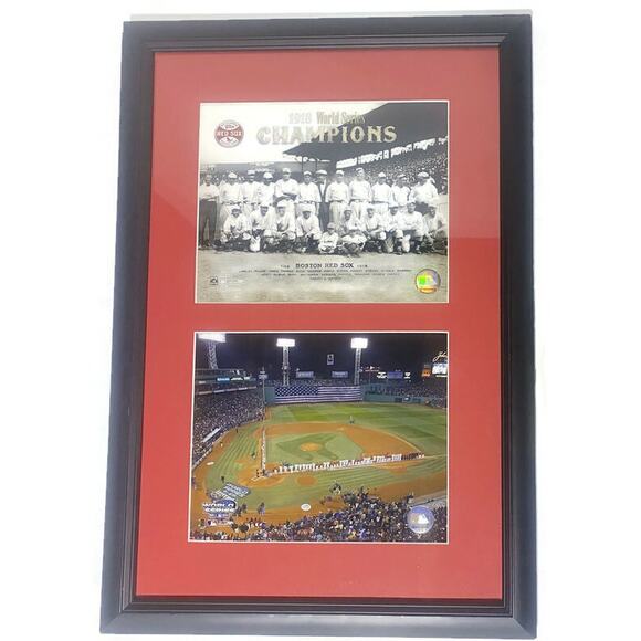 Boston Red Sox World Series Champions 1918 and 2004 Team Photos Framed Matted - Picture 1 of 10